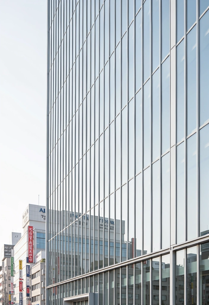 Architectural detail of Tokyo financial district